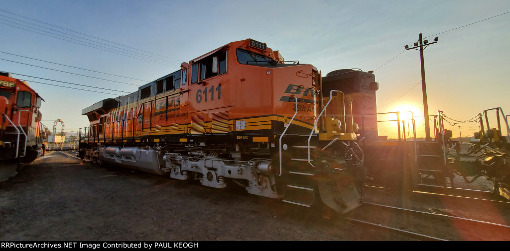 BNSF 6111 in The BNSF Pasco Yard.